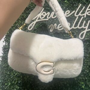 “coach” Fuzzy White purse
